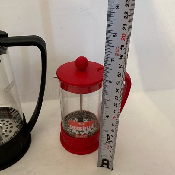 Set of 2 gently used body French coffee presses one full size one mini - Picture 8 of 11